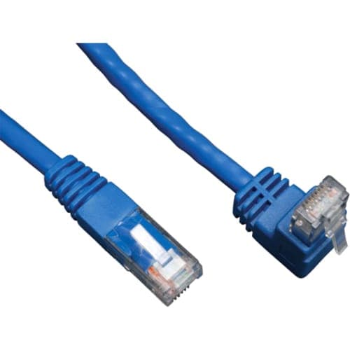 5FT CAT6 PATCH CABLE M/M BLUE RIGHT ANGLED UP MOLDED GIGABIT RJ45