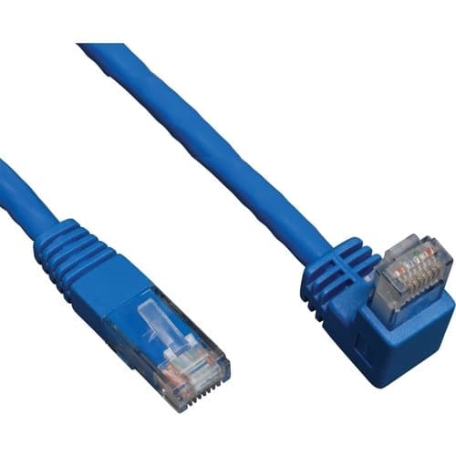 10FT CAT6 PATCH CABLE M/M BLUE RIGHT ANGLED DOWN MOLDED GIGABIT