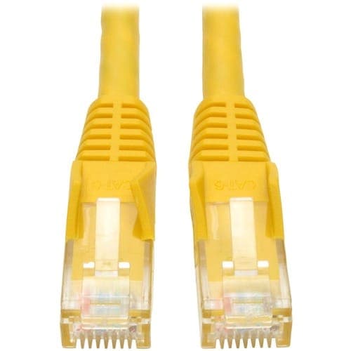 4FT CAT6 PATCH CABLE M/M YELLOW GIGABIT MOLDED SNAGLESS PVC RJ45