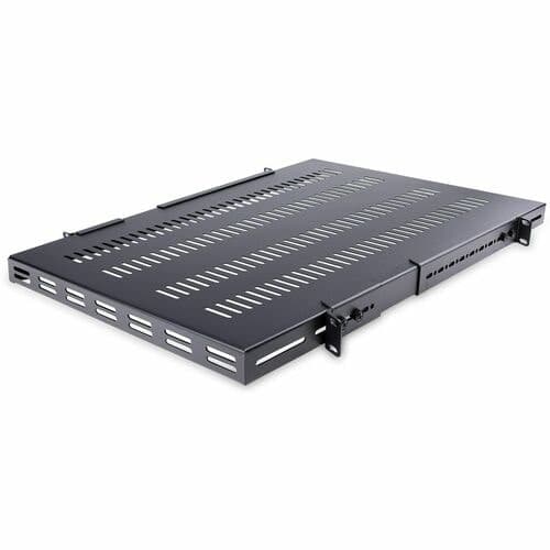 1U SERVER RACK SHELF ADJUSTABLE HEAVY DUTY VENTED RACK MOUNT SHELF