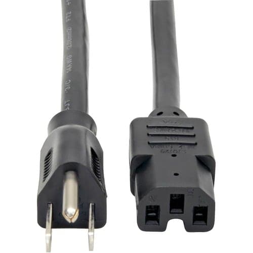 4FT COMPUTER POWER CORD 14AWG 15A 5-15P TO C15 HEAVY DUTY