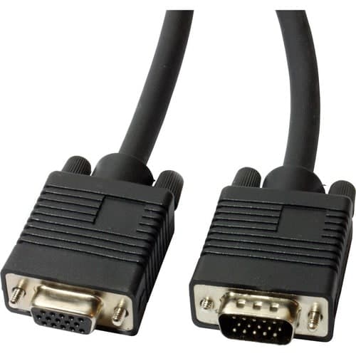 15FT COAX VGA MONITOR CABLE EXT HD15 MALE TO FEMALE HIGH RES