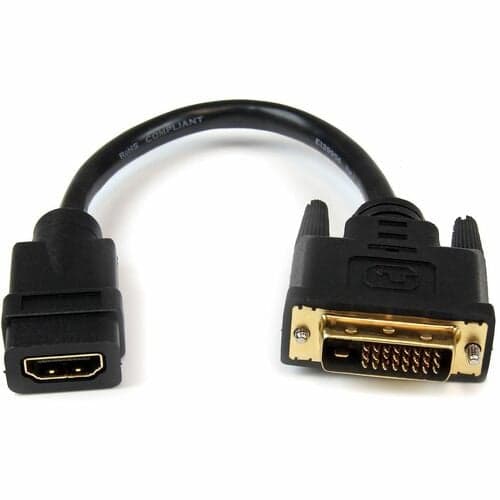 8IN HDMI FEMALE TO DVI MALE HDMI TO DVI-D VIDEO ADAPTER/CONVTER