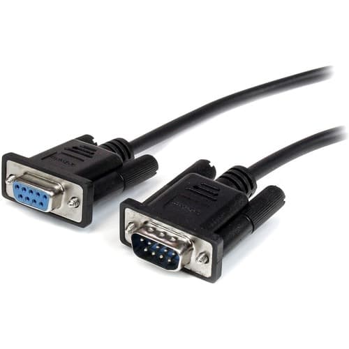 1M DB9 RS232 SERIAL EXTENSION BLK M/F CABLE