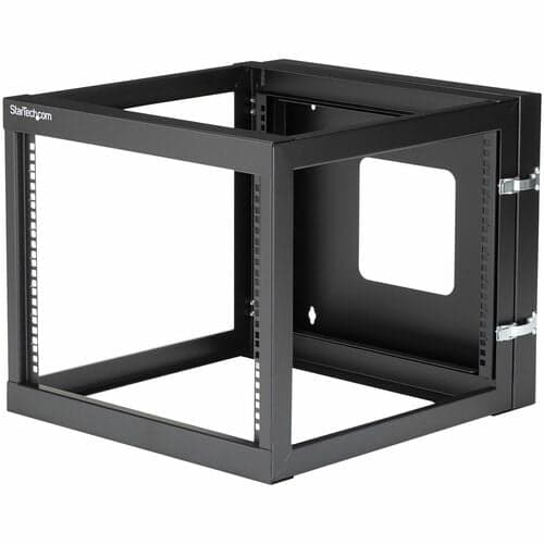 WALL MOUNT RACK FOR NETWORK SWITCH 8U HINGED OPEN FRAME RACK