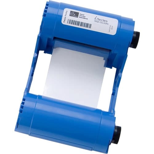 ISERIES CLR RIBB ECO CART YMCKO F/P1XXI W/CLEANING ROLLER LB022224