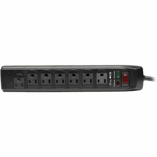 7OUT SURGE PROTECTOR 1440 J BLACK 6FT CORD TEL/MODEM SURGE 15A