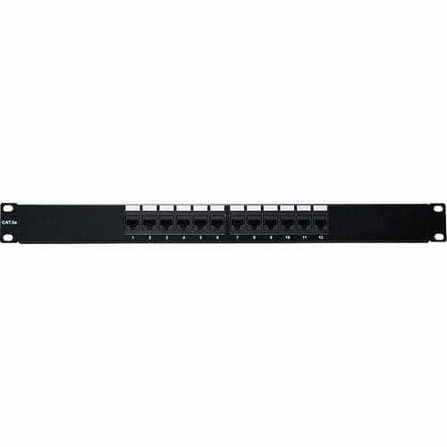 12PORT CAT5E PATCH PANEL 1U RACKMOUNT 568B 110 PUNCHDOWN RJ45
