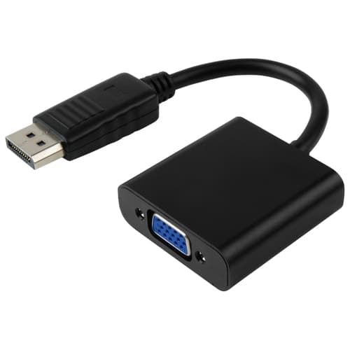 8IN DISPLAYPORT TO VGA ADAPTER DP MALE TO VGA FEMALE BLACK