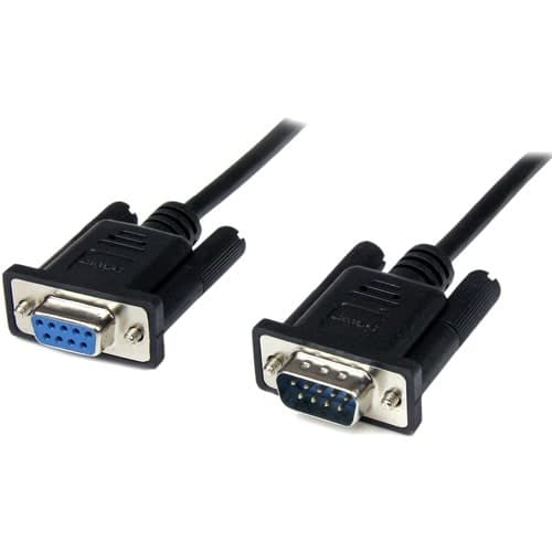 1M DB9 MALE TO FEMALE RS232 SERIAL 9PIN NULL MODEM CABLE