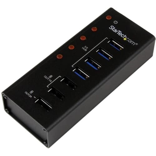 4 PORT USB 3.0 HUB METAL POWERED MOUNTABLE USB SPLITTER HUB