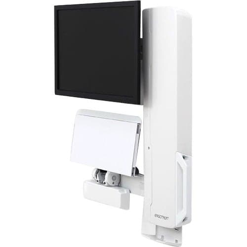 SIT STAND VERTICAL LIFT KEYB FOLDED UP WHT /24IN DISP