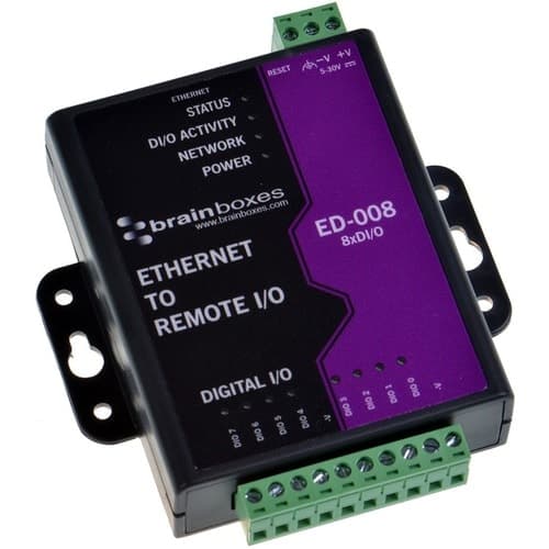 ETHERNET TO 8 DIGITAL IO PORTS 8 DIGITAL INPUT/OUTPUT CHANNELS