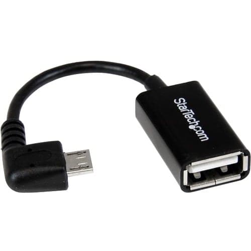 MICRO USB OTG CABLE ADAPTER RIGHT ANGLE MICRO USB ON THE GO