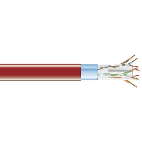 CAT6 400-MHZ SOLID BULK CABLE F /UTP PVC RD 1000-FT. SPOOL
