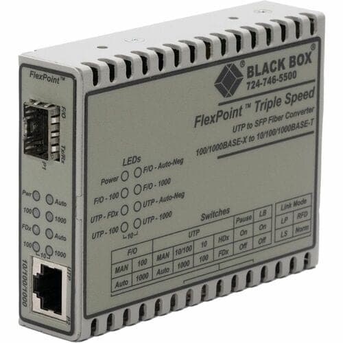 FLEXPT MEDCONV 10-1000BT 100/1000B-X SFP