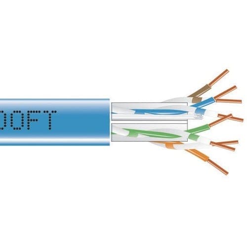 1000-FT BLUE CAT6 SOLID BULK CA BLE 550MHZ UTP CMP
