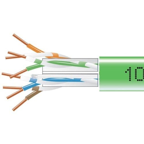 1000-FT GREEN CAT6 SOLID BULK C ABLE 550MHZ UTP CMP