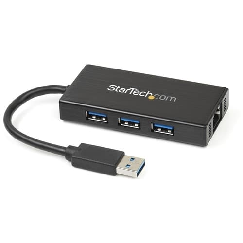 3 PORT USB HUB WITH ETHERNET PORTABLE GIGABIT RJ45 USB ADAPTER