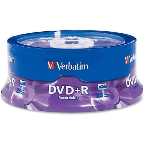 25PK DVD+R 16X 4.7GB BRANDED SPINDLE