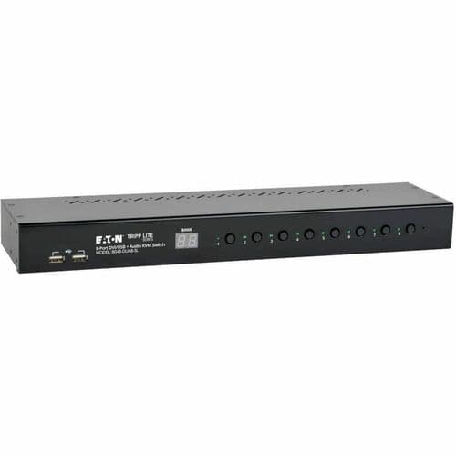8PORT RACKMOUNT KVM SWITCH 1U DVI /USB W AUDIO  2PORT USB HUB