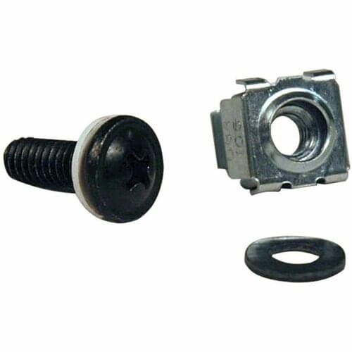 RACK CAGE NUTS HARDWARE KIT 50 PACK M5 SCREWS WASHERS CAGE NUTS