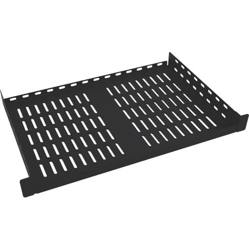 1U RACK ENCLOSURE FIXED SHELF CANTILEVER TOOLLESS MOUNT 4POST