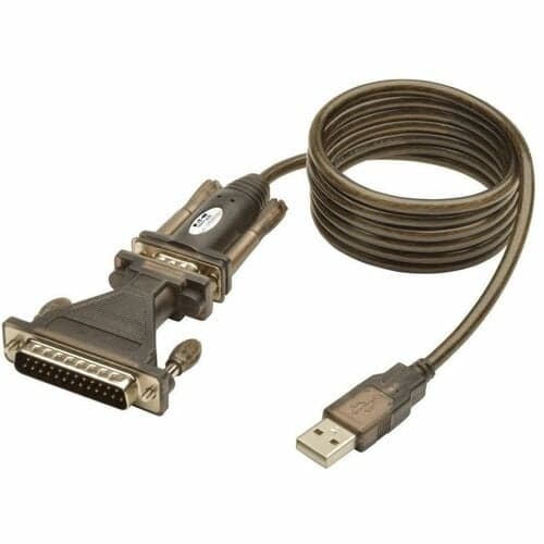 5FT USB TO SERIAL ADAPTER CABLE USB-A TO DB25 9PIN RS232 M/M