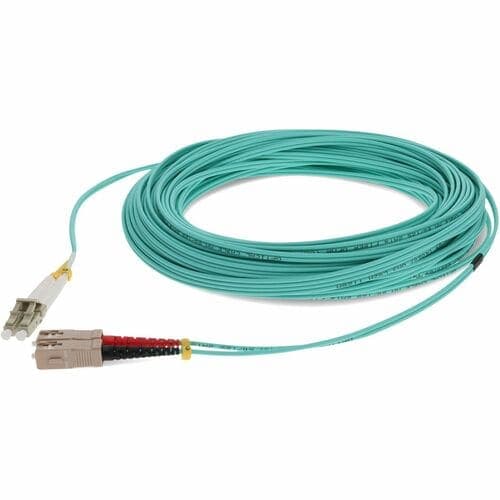 50M DUPLEX FIBER LC/SC 50/125 AQUA 10GB LOMM OPTIC PATCH OM3 CABL
