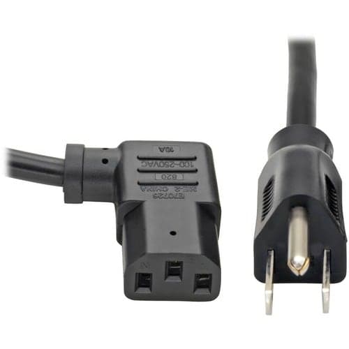 14FT COMPUTER POWER CORD 18AWG 10A 125V 5-15P TO RIGHT C13