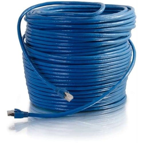 100FT CAT6 BLUE SOLID SHIELDED PATCH CABLE
