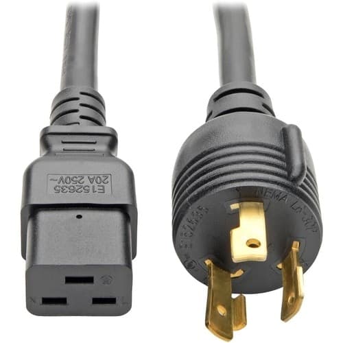 12FT POWER EXTENSION CORD 12AWG 20A C19 TO L6-30P HEAVY DUTY
