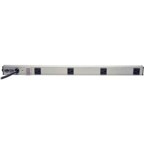 4 OUTLET POWER STRIP VERTICAL 6 FT CORD METAL 120V 15A 5-15P