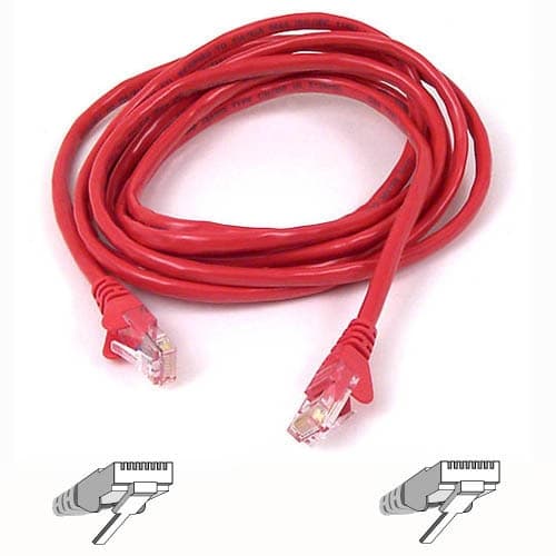 10FT CAT6 RED PATCH CABLE SNAGLESS