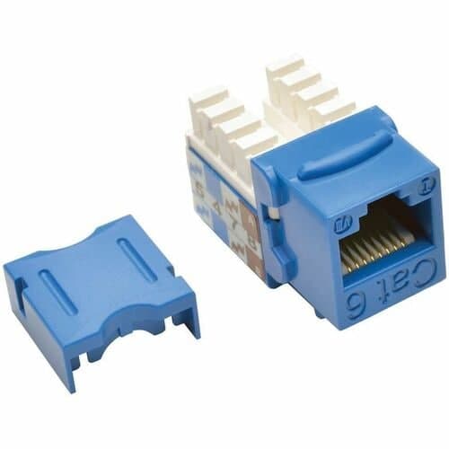 CAT6 / CAT5E 110 KEYSTONE JACK 110 STYLE PUNCHDOWN BLUE RJ45 25PK