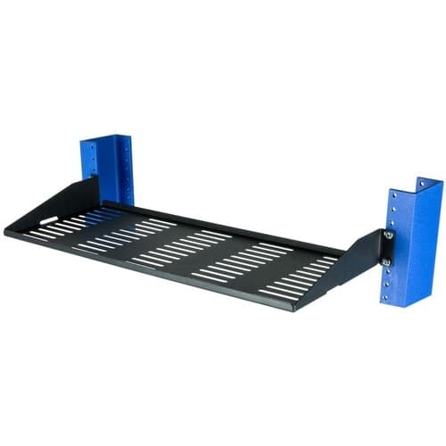 2POST RELAY RACK SHELF 7IN VENTED FLANGES UP FIXED