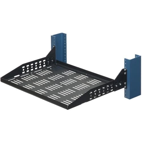 2POST RELAY RACK SHELF 13IN VENTED ADJ FLANGES CONFIGURABLE