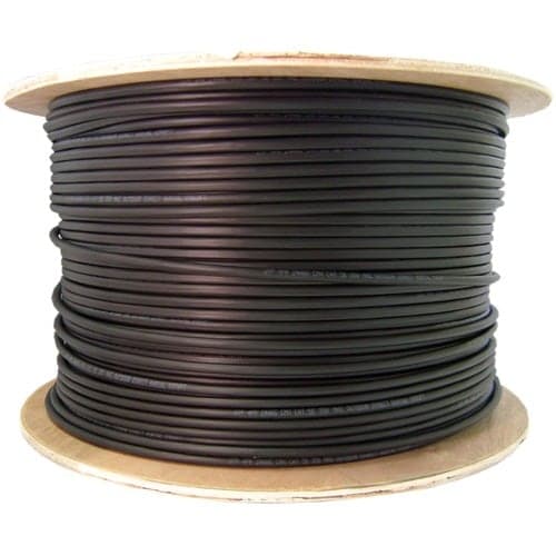 1000FT CAT5E OUTDOOR RATED BLACK GEL FILLED BULK CABLE SOLID