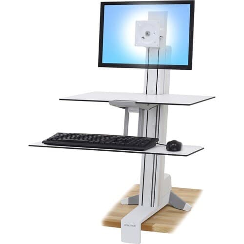 WORKFIT-S BRIGHT WHITE SINGLE LD WITH WORKSURFACE+