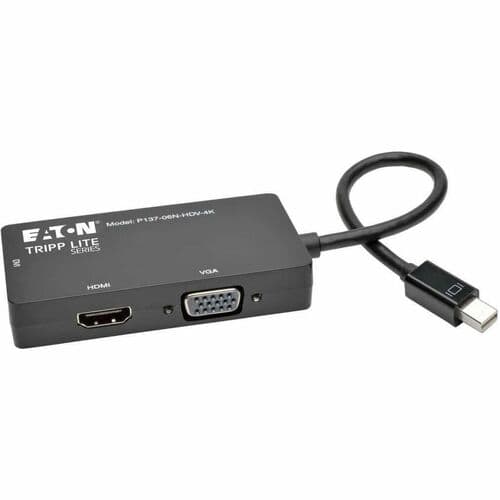 6IN MINI DPORT TO VGA DVI HDMI ADAPTER CONVERTER 4KX2K DP 1.2