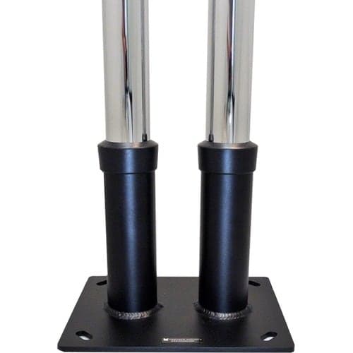 BOLT DOWN FLOOR BASE WITH DUAL POLE DESIGN