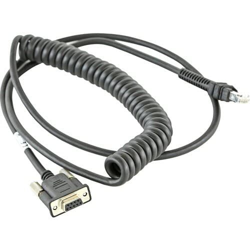 RS232 DB9 FEMALE CONNECTOR 9FT COILED PWR PIN 9