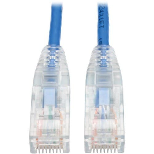 5FT CAT6 PATCH CABLE SLIM BLUE GIGABIT MOLDED SNAGLESS UTP PVC M/M