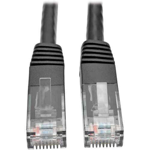 5FT CAT6 PATCH CABLE M/M BLACK GIGABIT MOLDED UTP PVC RJ45 550MHZ