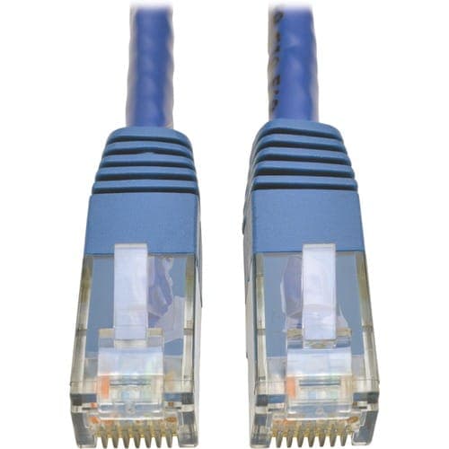 50FT CAT6 PATCH CABLE M/M BLUE GIGABIT MOLDED UTP PVC RJ45 550MHZ
