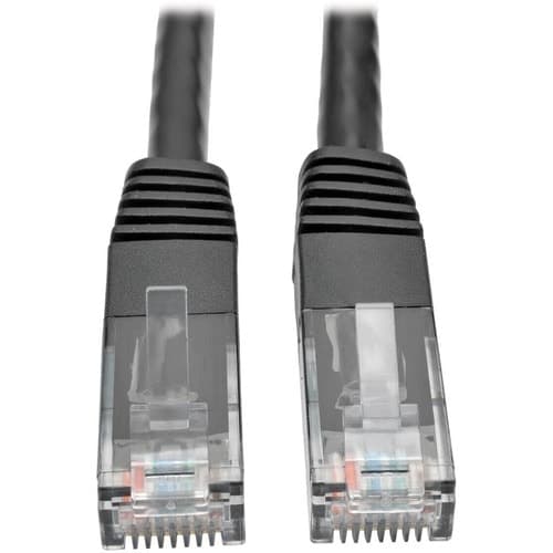 3FT CAT6 PATCH CABLE M/M BLACK GIGABIT MOLDED UTP PVC RJ45 550MHZ