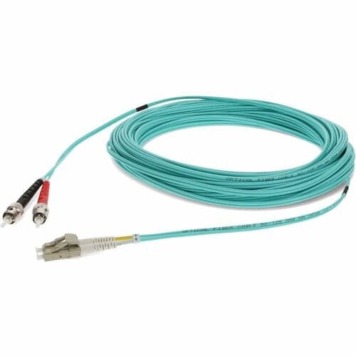 40M LC TO ST M/M OM4 AQUA FIBER UPC DUPLEX LSZH PATCH CABLE