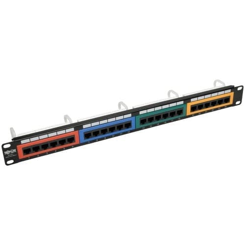24PORT CAT5/5E RJ45 110 PATCH PANEL 568B 1U RACKMOUNT