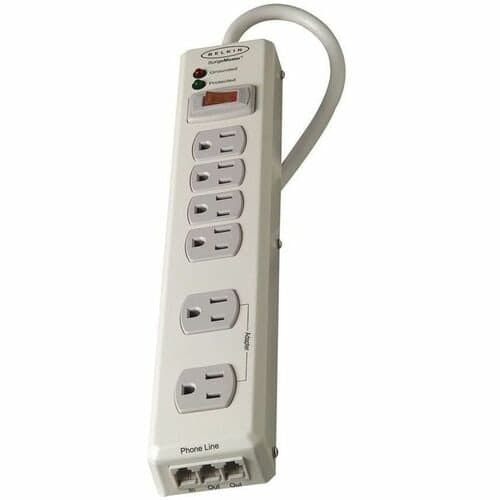 6OUT METAL SURGE 6FT CORD METAL SURGE PROTECTOR