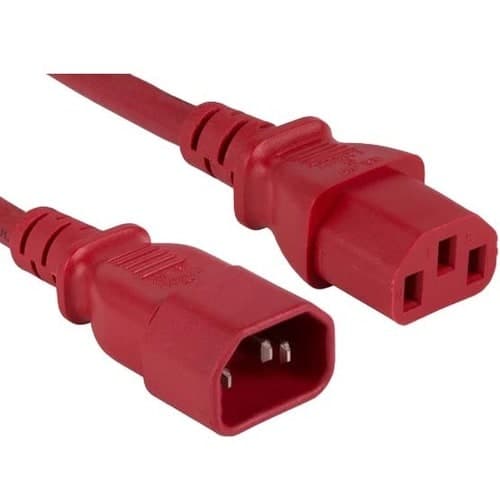 10FT RED C13 TO C14 POWER EXTENSION CORD